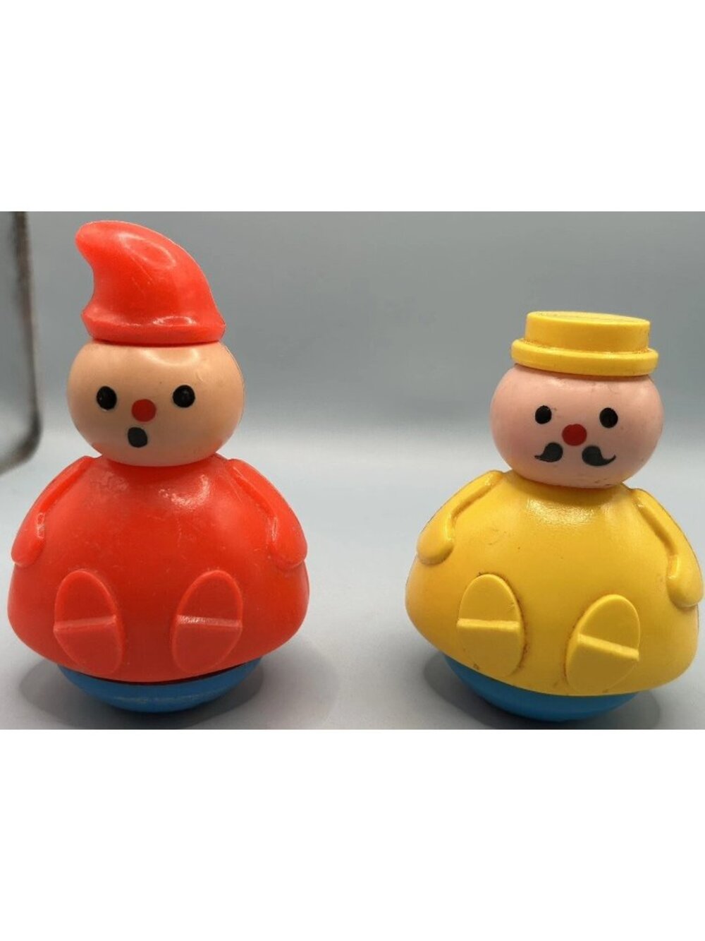 1970 Vintage Fisher Price Roly Poly Men Lot Of 2